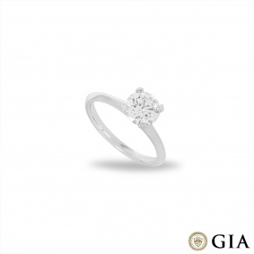 White Gold Round Brilliant Cut Diamond Ring 1.20ct F/VS1